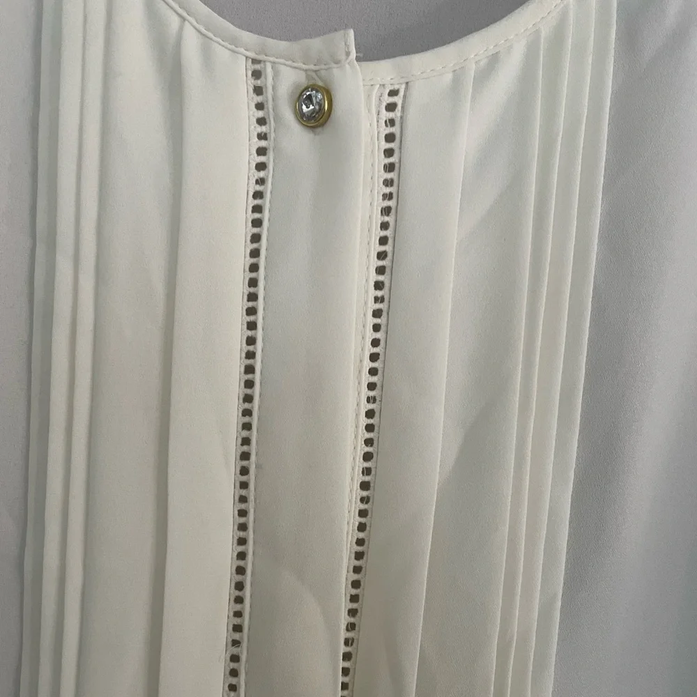 NWT Dana Buchman Ivory LS Blouse 10 - Picture 4 of 7